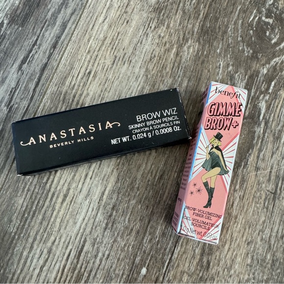 Anastasia Brow Wiz Soft Brown Sample and Benefit Gimme Brow No. 3 Sample Set - Picture 1 of 7